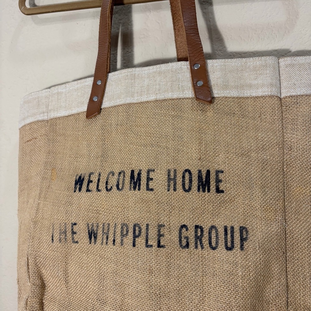 Apolis Global Citizen Burlap Market Tote Bag Santa Monica California USA Cottage - Picture 3 of 14